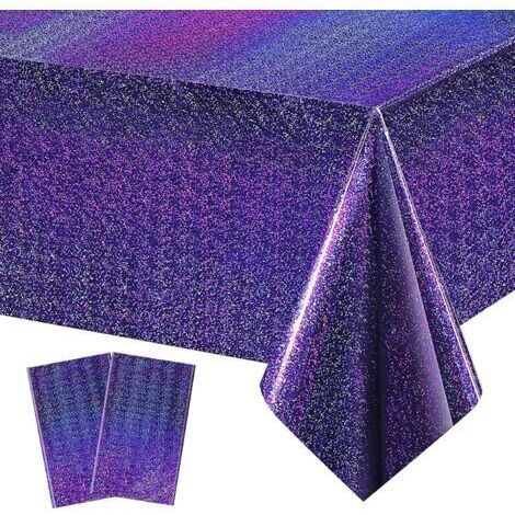 SABIR Nappe de fête, 2 pièce, nappe en plastique colorée, 137 x 274 cm, nappe d'anniversaire jetable, rectangulaire, imperméable, pour enfants, garçons, fête d'anniversaire, décoration de mariage,