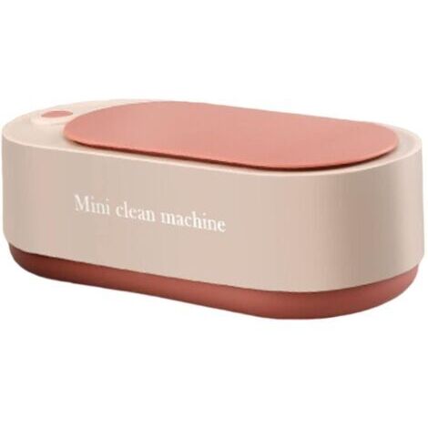 SABIR Nettoyeur à ultrasons portable professionnel 350 ml, machine à laver les bijoux - Rose