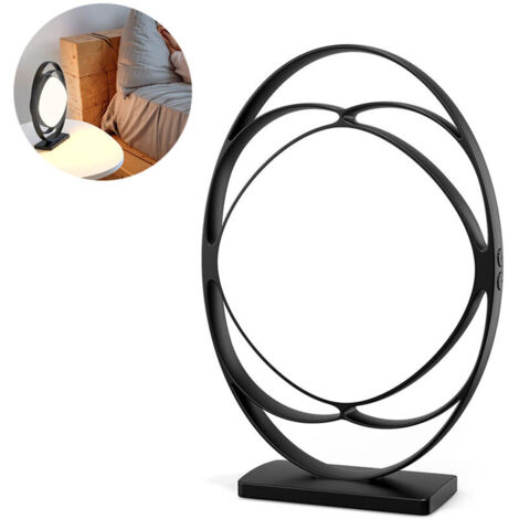 SABIR OIMG Lampe de luminothérapie Lumière solaire avec 3 températures de couleur, 5 niveaux de luminosité réglables, minuterie et fonction mémoire Lumière d'ambiance pour le bureau et la maison