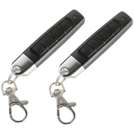 SABIR Packs 433MHz Alarme De Voiture Porte De Garage Télécommande Duplicateur Clone Scanner Émetteur Émetteur D'alarme De Sécurité Portes Électroniques 4 Clés Duplicateur De Clé À Distance,Noir