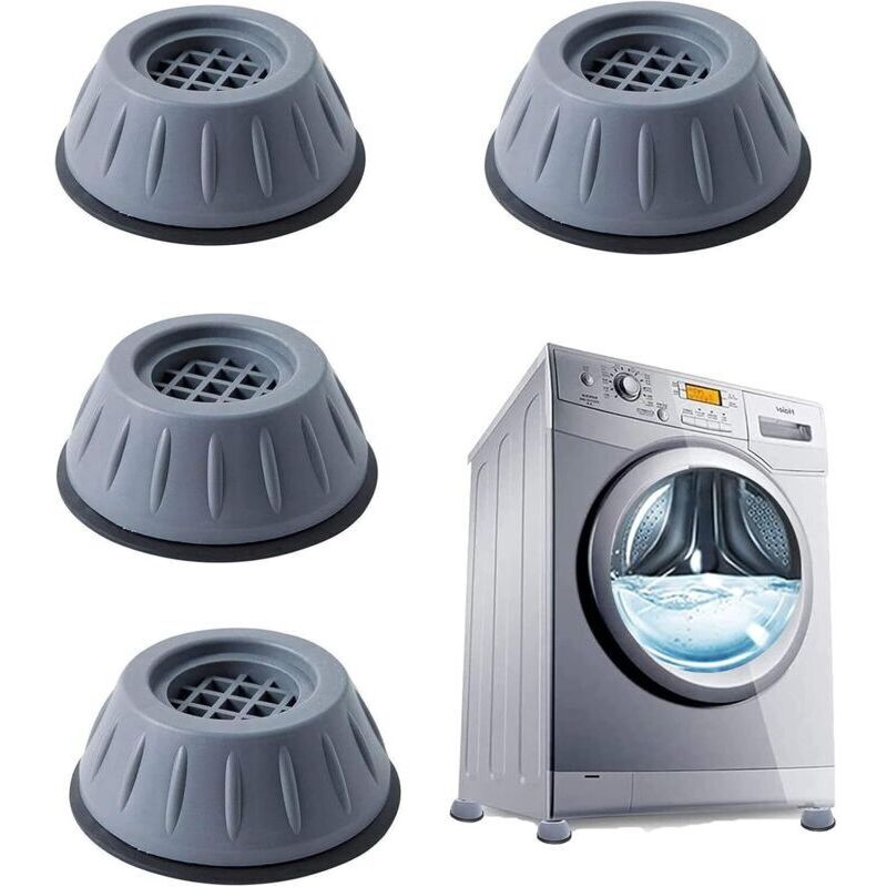 SABIR Patins anti-vibrations caoutchouc antidérapant,4 Pièces Tampons À Pied Machine À Laver Anti Vibration Tampon, pieds de machine à