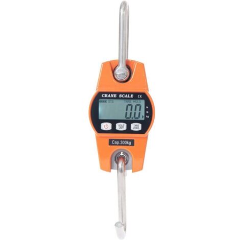 SABIR Peson Electronique 300kg Balance Crochet Suspendu Dynamomètre LCD Crochet Peseur Industrielle Pèse Poids 300kg/600lbs