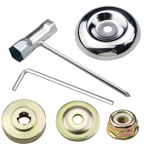 SABIR Pezzi Kit Dado Testa Decespugliatore di Ricambio, Lame Cambio in Metallo, Kit Attacco Universale Dado, Kit Adattatore per Decespugliatore Tosaerba da Giardino