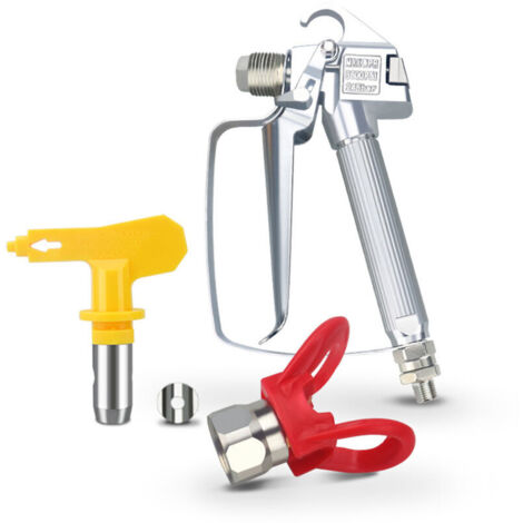 SABIR – Pistolet à peinture airless 3600 PSI – Buse réversible 517 – Poignée ergonomique – Pour peinture époxy et latex architecturale