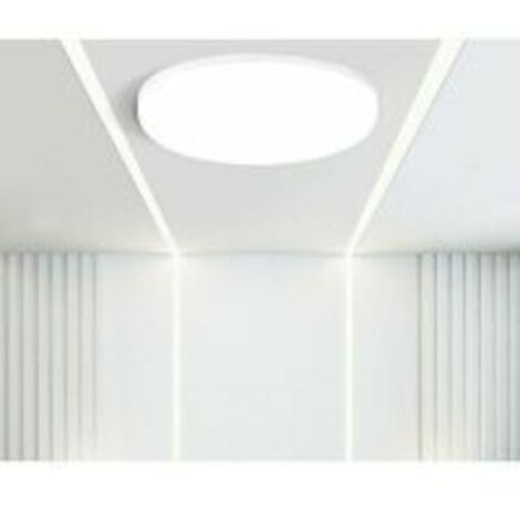 SABIR Plafonnier Plafonnier LED panneau plat 20W, spot LED lumière du jour montage en surface plafonnier pour chambre salon couloir cuisine, lumière blanche neutre.