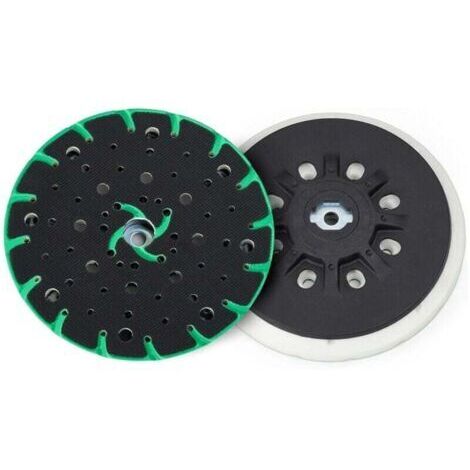 SABIR Plateau ponceuse 150 mm avec aspiration – Filetage M8 – Compatible ponceuses excentriques Bosch, Makita, Festool – Haute résistance