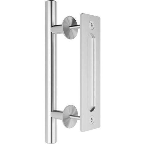 SABIR Poignée de porte coulissante double face en acier inoxydable invisible pour porte coulissante en bois 12 Inches