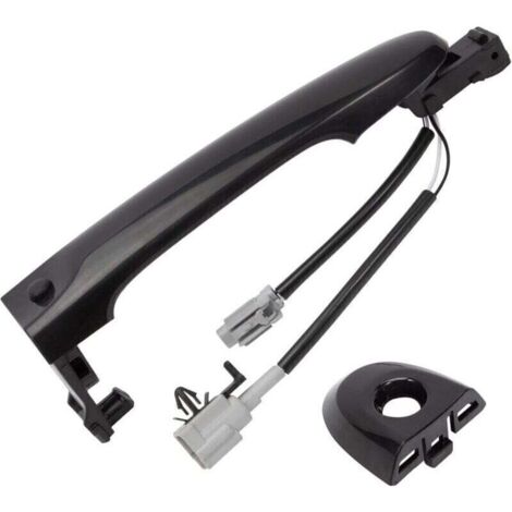 SABIR Poignée de porte extérieure avant gauche côté conducteur compatible avec Nissan Juke F15 2010-2022 Noir 80644-1FA5A 80644-3WC2A 80640-3WC2A