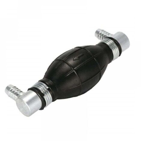 SABIR Poire Pompe d'Amorçage Universelle pour Système d’Alimentation Gasoil ou Essence Coudée des Deux Cotés à 90° - Sortie de 8mm avec Clapet Anti Retour