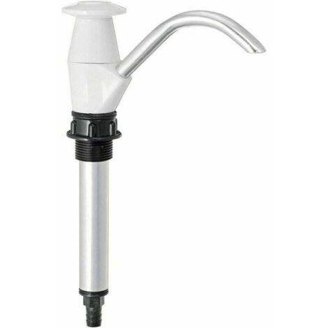 SABIR Pompe à eau potable, pompe à eau manuelle, presse à eau manuelle, pompe à eau pour évier de caravane, remorque de camping à double action, outil de pompage de rechange pour camping (blanc)