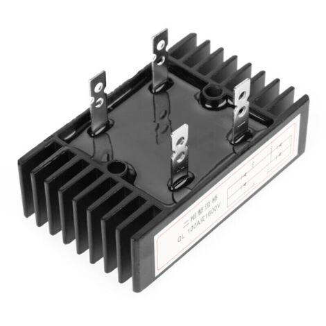 SABIR Pont redresseur 100A, 1pc 100A Ampère 1600V Tension biphasée à diode pont redresseur haute puissance Générateur de diodes noir Pont redresseur 1600V