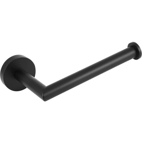 SABIR Porte Rouleau Papier Toilette Noir, Support Papier Toilette Mural pour Salle de Bain, Acier Inoxydable 304, Derouleur Papier Toilette WC (Noir Mat)