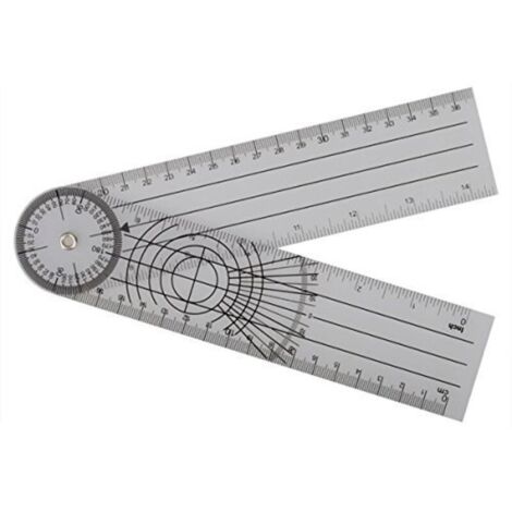 SABIR Professionnel 360 Degré Multi-Règle Goniomètre Angle Colonne Vertébrale