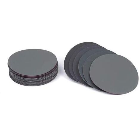SABIR Promotion, Disques de Ponçage à l'eau Ronds secs et Humides Grain 600/800/1000/1200/1500/2000 Crochet et Boucle Disque de Papier Abrasif Feuille de Sable 30pcs / lot 3 Pouces 75mm Ensemble Varié