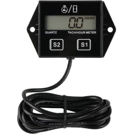 SABIR Promotion, Tachymètre de compteur horaire numérique, rappel de maintenance, batterie remplaçable, arrêt automatique, utilisation pour tondeuse à gazon ZTR Générateur de tracteur Marine VTT Moton