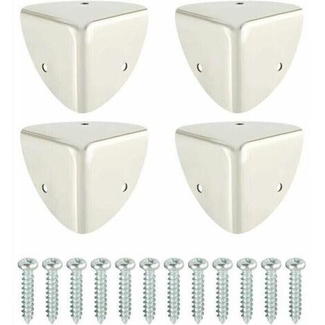 SABIR Protection Coin de Table Protection d'Angle en Métal Antirouille Protecteur et Décoration Antichoc de Sécurité pour Enfant et Bébé pour Tables et Meubles Pointus, 4Pcs, Noir Mat, EBJ039B-4P,de