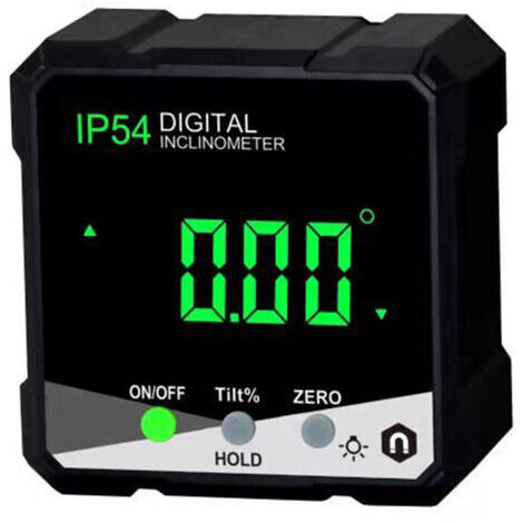 SABIR Rapporteur d'angle numérique avec écran LCD Mini inclinomètre Outil de mesure d'angle avec base magnétique pour menuisier maison