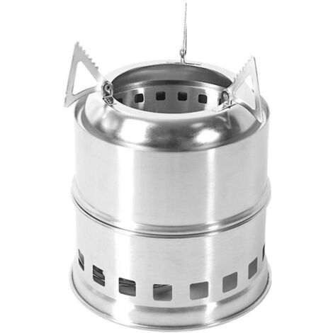 SABIR Réchaud de Camping Pliable Petit Poêle Portable en Acier Inoxydable pour Barbecue Randonnée Camping Pique-Nique