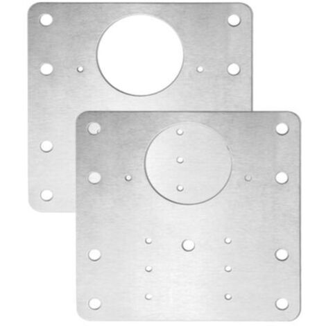 SABIR Réparation de charnière de porte en acier inoxydable, plaque de fixation de charnière [carrée] 2 pièces/ensemble