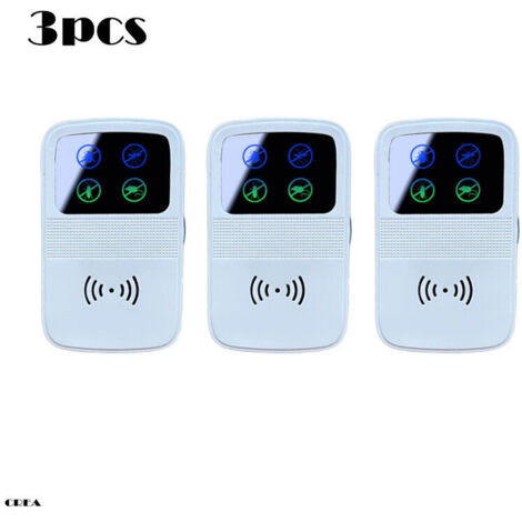 SABIR Répulsif à souris à ultrasons, piège à souris électronique intelligent, couverture à 360°, indicateur LED, répulsif à souris multifonction, adapté à la maison/garage/entrepôt, (Blanc)