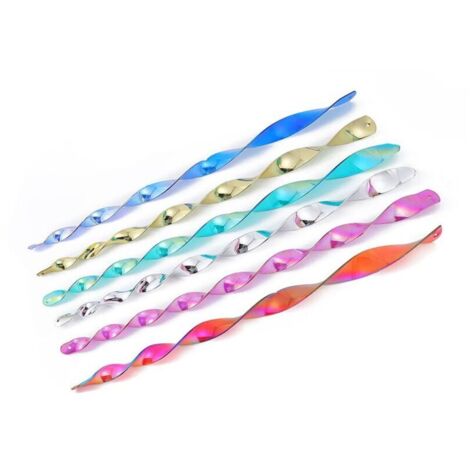 SABIR Repulsif Oiseaux, 12 Pièces Epouvantail Oiseaux Effaroucheur Oiseaux Spirale Vent Réfléchissant Spirale Rotatif Répulsif pour Effrayer Les Oiseau, 6 Couleurs (30CM)