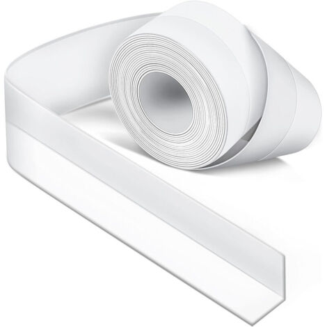 SABIR Ruban d'étanchéité en silicone blanc pour salle de bain, cuisine ou salle de bain, adhésif anti-moisissure et anti-fuite, adapté à de nombreuses occasions (lot de 2, 3,2 m, blanc) 56Twenty