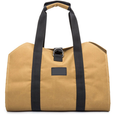 SABIR Sac de rangement en bois portatif extérieur pratique Sacs de journalisation extérieurs de grande capacité Sacs en bois 1 pièce