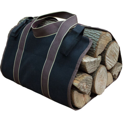 SABIR Sac de rangement en toile de bois de chauffage pour bois de chauffage - Étanche - Portable et pliable - Pour l'extérieur 1 pièce