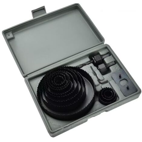 SABIR Scie Cloche Bois 16Pcs ,Cloche Perceuse Bois Trépan à Trous en Acier au Carbone avec Coffret - 19-127mm