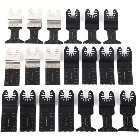 SABIR Scie oscillante haute Performance, outil multiple à dégagement rapide pour bois, métal et plastique, 20 pièces