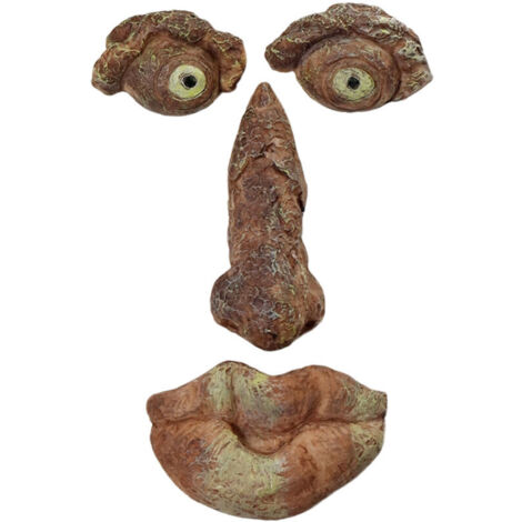 SABIR Sculpture de visage de vieil homme drôle Art de jardin extérieur Décoration de jardin