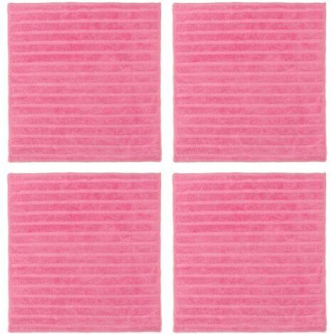 SABIR Serviette de nettoyage carrée rose, 10 pièces, 30x30cm, chiffons de nettoyage Super absorbants