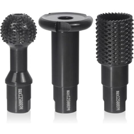 SABIR Set de 3 Fraise à Bois - Disques Meuleuse Sculpture Bois, Burrs Rotatifs, Gouge et Ciseaux à Bois pour Meuleuses 115/125 - Outils de Coupe,Menuiserie Outillage