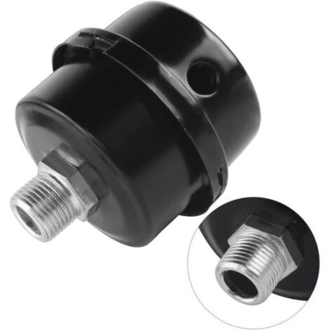 SABIR Silencieux de Filtre de Compresseur d'Air 1Pcs 3/8"16mm Compresseur d'Air Filtre d'Aspiration pour Utiliser dans l'Entrée du Compresseur d'Air et Bloquer la Poussière Réduire le Noise, noir