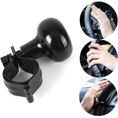 SABIR Spinner de Volant de Voiture, Universel Bouton Rotation du Volant de Poignée électrique Noir pour voiture, camion, SUV, tracteurs, bateaux, tondeuses à gazon