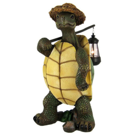 SABIR Statue de jardin en forme de tortue avec lampe pour 7.54.512.5cm
