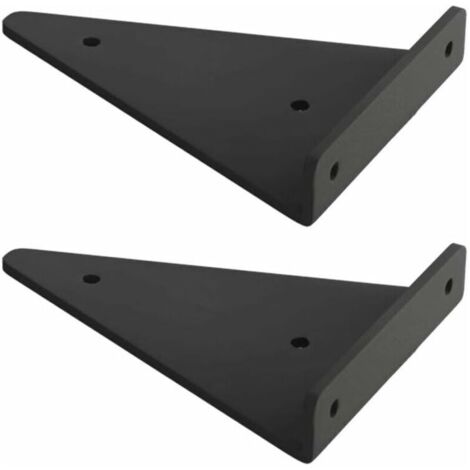 SABIR Support D'étagère en Triangle en Métal Flottant,Equerre Etagere Mural Aveugles Dissimulés,Chambre à Coucher Salon Salle de Bain Bricolage Décoration Support,2 Pièces (23x17cm/9.1x6.7in,black),de