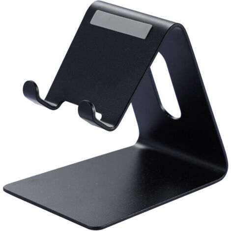 SABIR Support Téléphone, Support de Bureau en Aluminium Compatible avec iPhone 12 Mini,12 Pro,11 Pro Max,XS Max XR X Se 8 7 6 6s Plus Huawei, Samsung S10 S9 S8-Noir