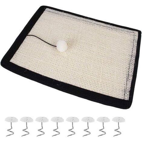 SABIR Tapis à Grattoir Chat, Tapis à Gratter pour Chat, Sisal Naturel Griffoir pour Chat, Tapis Griffoir Chat en Sisal Naturel, pour Chaises, Canapés, Sièges, Escaliers (Beige，4030cm)