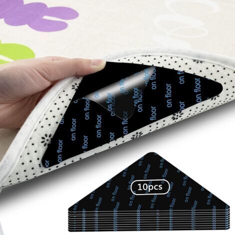 SABIR Tapis antidérapant 10 pièces, tapis antidérapant, tapis anti-boucles, tapis antidérapant auto-adhésif