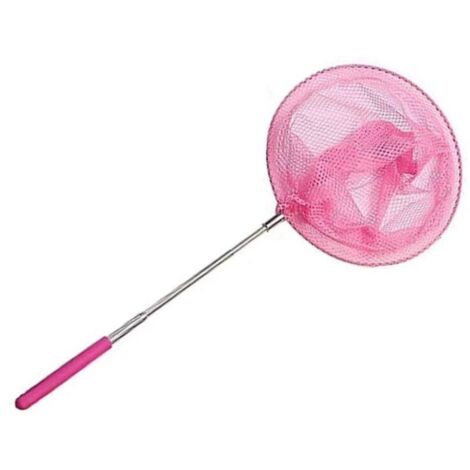 SABIR Telescoping Pliable Insectes Épuisette Réseau Net Filets De Pêche Piège 26-85 cm - ‎Pink