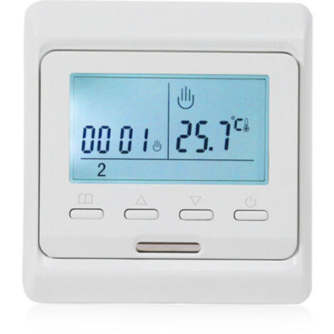 SABIR Thermostat d'ambiance Programmable avec Sonde 16A pour Chauffage au Sol Electrique, Numérique Thermostat Plancher Chauffage électrique