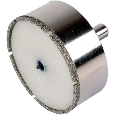 SABIR Trépan Diamant "Ceramic" Ø 68 mm, Queue Ø 10 mm avec Foret de Centrage - Profondeur de coupe 25 mm