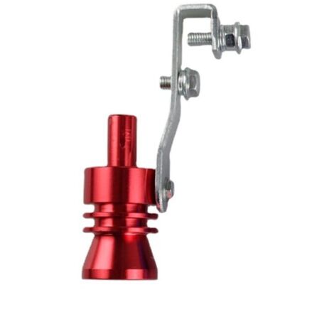 SABIR Universel Turbo Sound  (XL Rouge) Tuyau Sifflet Silencieux Simulateur Simulateur de Bruit de Tuyau d'échappement Optimiseur de Son Compatible avec Camion, Moto, Voitures, Dirt Bike et Scooter