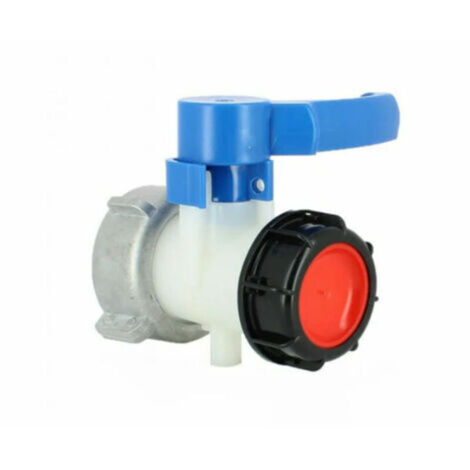SABIR Vanne cuve - écrou S75X6 et sortie S60X6 - compatible Schütz - RWRaccord et autre accessoire pour cuve de récupération d'eau