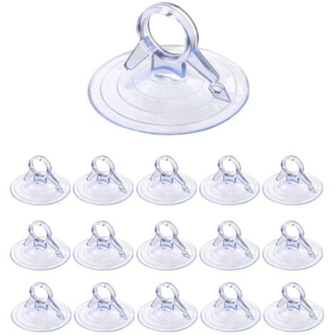 SABIR Ventouse de 45mm Mini Ventouse 200 Pièces Carrosserie Ventouse en Plastique PVC Sans Crochets Ventouse Transparente en Caoutchouc Ventouse Forte Adhérence pour Voiture Camping Vitre Pare Soleil