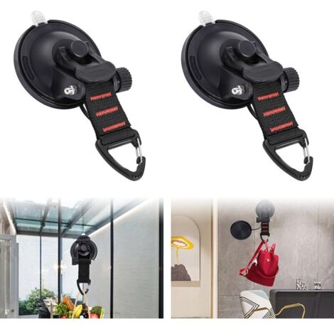 SABIR Ventouse,2PCS Ancre à Ventouse Ventouse Voiture Crochet Ventouse pour Toit de Voiture Ventouse Multifonctionnel pour Bateau,Auvent Latéral De Voiture,Camping,Tentes,Bagages 8cm