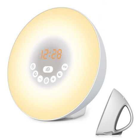SABIR Wake Up Light hf3531/01 – Réveil avec lumière 200 lux, rouge 10,6 x 18,1 x 18,1 cm rouge [Classe énergétique F]