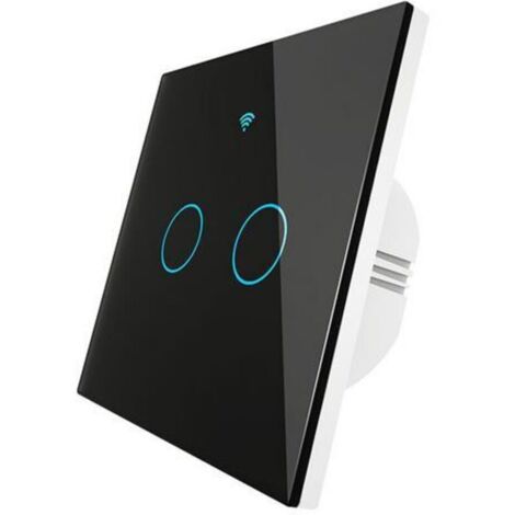 SABIR Zigbee Interrupteur mural intelligent, aucun câble neutre/condensateur requis，compatible Smart Life/Tuya/Alexa/Google Home, noir (compatible avec Tuya Zigbee Hub seulement)