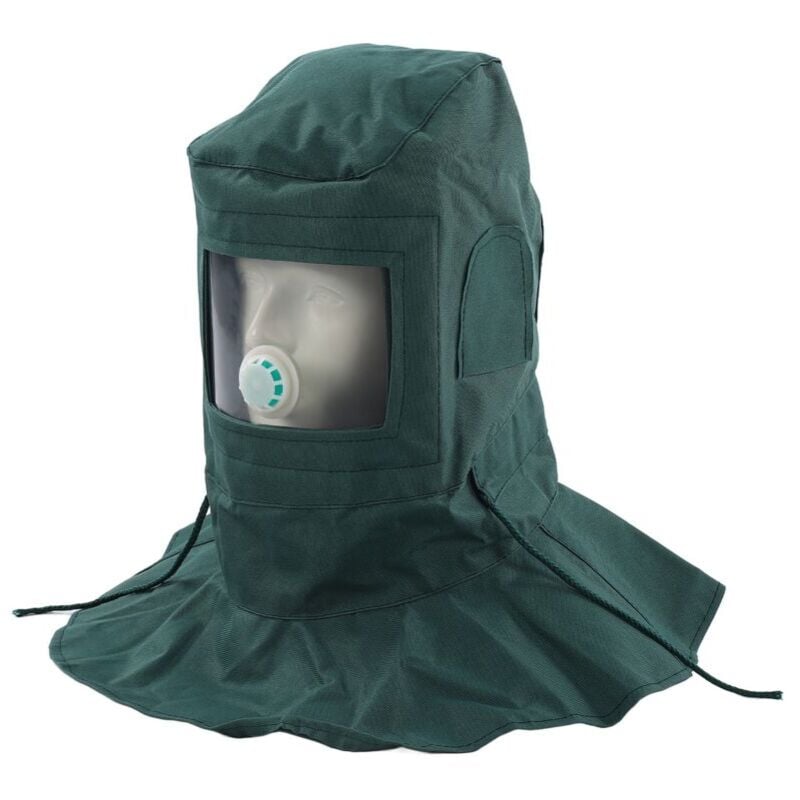 Sablage Hotte Abrasive Capuche Capuchon, Casque Masque Anti Vent/Sand Blaster, Masque de Protection de la Poussière Protection Masque Visage